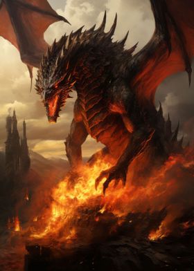 Dragon Raising From Hell