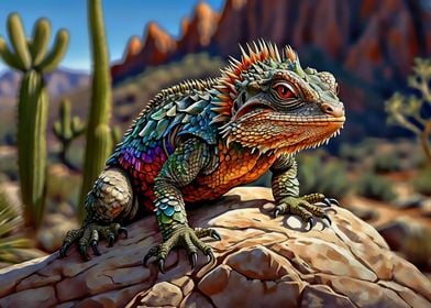 Vibrant Spiny Lizard