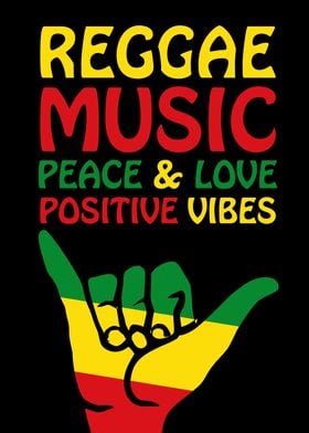 Reggae Shaka Hands Aloha