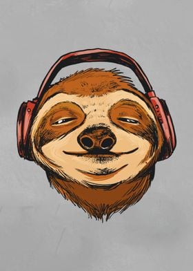 Sloth Listening To Music