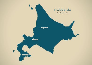 Hokkaido Japan map