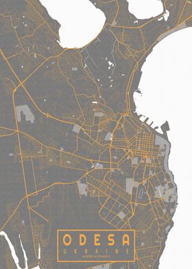 Odesa City Map Bauhaus