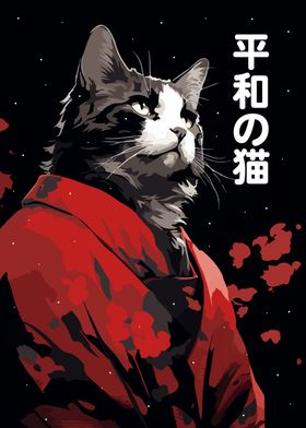 Kimono Zen Cat Japan Art