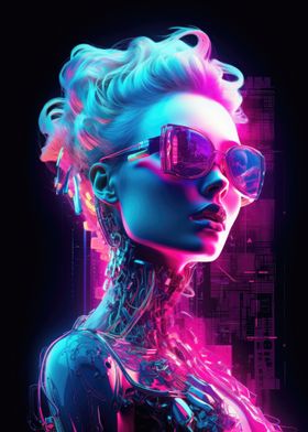 Futuristic Cyborg Woman