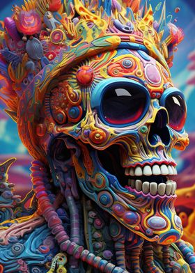 Psychedelic Skull