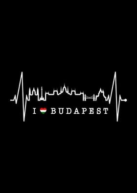 Budapest Skyline Heartbeat