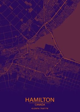 Hamilton CA Purple Map