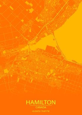 Hamilton CA Orange Map