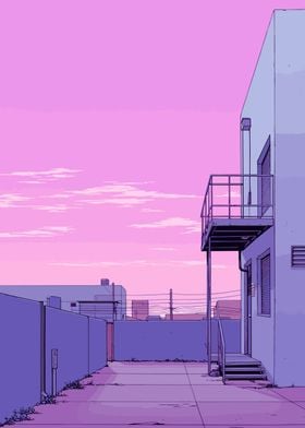 Rooftop Lofi Pink Retro