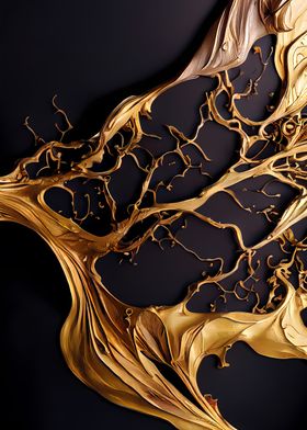 Baroque golden leaf