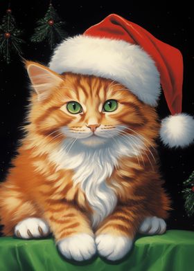 Christmas Ginger Cat