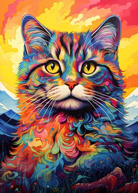 Vibrant Highland Kitty