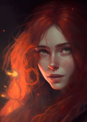 The red hair girl