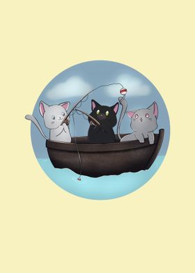 cats fishing