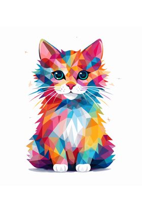 Kitten Animal WPAP Pop Art