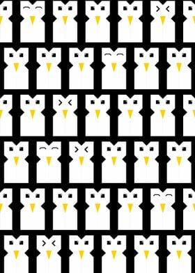 square penguins pattern 