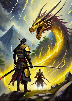 Golden Dragon and Samurai