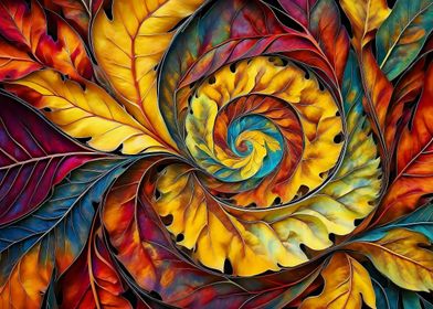 Autumn leaves Fractal