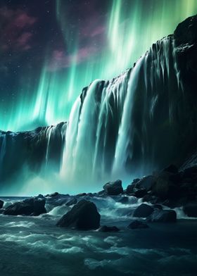 Green Waterfall Lights