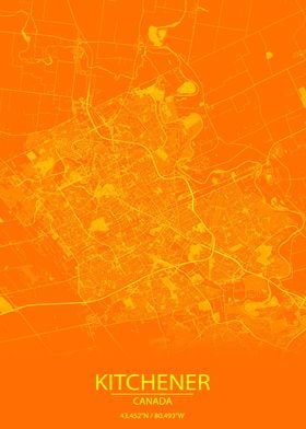 Kitchener CA Orange Map