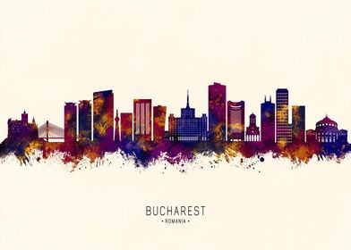 Bucharest Romania Skyline