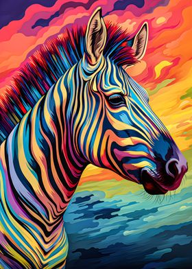 Vibrant Highland Zebra