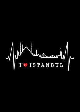 Istanbul Skyline Heartbeat