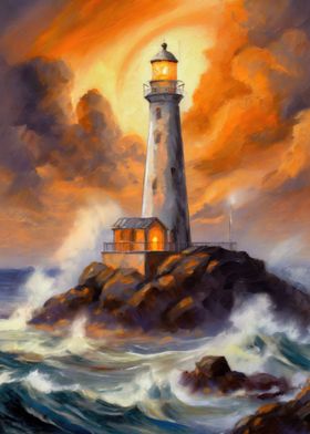 Sunset At Lighthouse