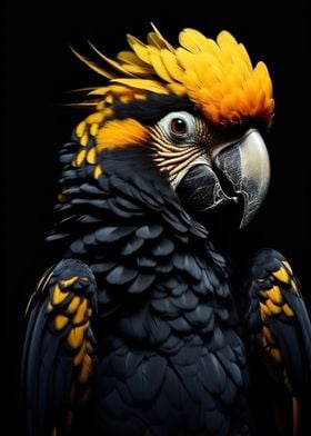 Black And Yellow Parrot