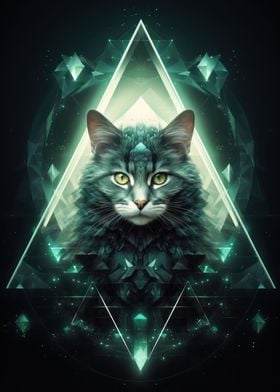 Emerald Feline Gaze