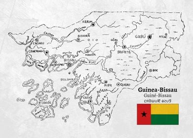 Handdrawn Guinea Bissau