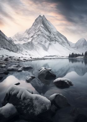 Icy Mountain Lake