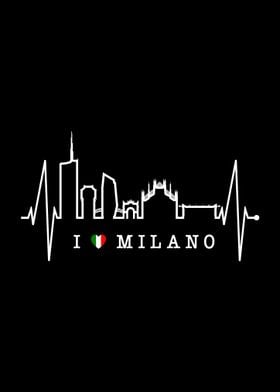 Milan Skyline Heartbeat