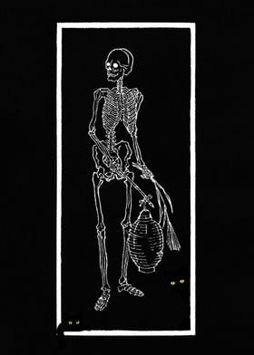 Black Cats Dead Skeleton