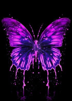 Neon Purple Butterfly