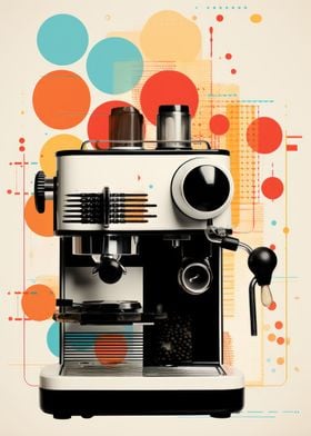 Retro espresso machine