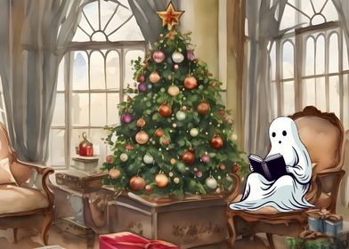 Ghost Reads Book Christmas