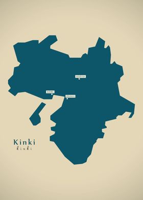 Kinki Japan map