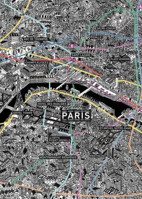 Paris France street map