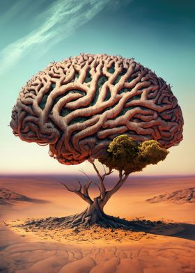 A brain tree in the desert