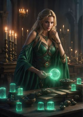 Sorceress Green Crystals