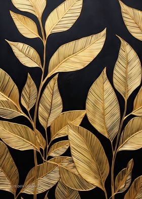 Black and Gold Leaves