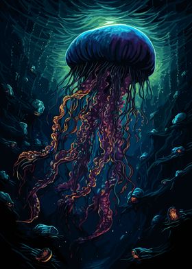 Purple Jellyfish Wonders