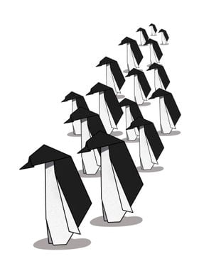 Penguins line up