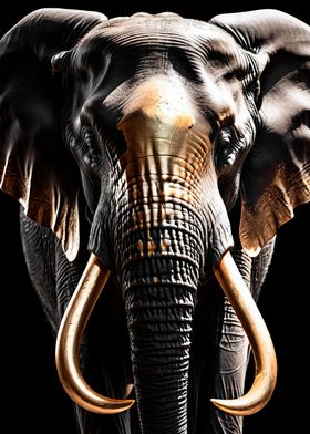 black and gold Elephant 