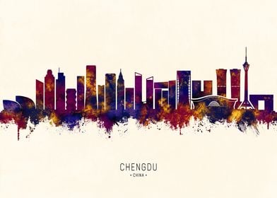 Chengdu China Skyline