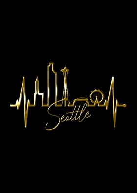 Seattle Skyline Heartbeat