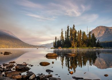 Emerald island lake forest