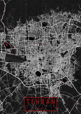 Tehran City Map Oriental