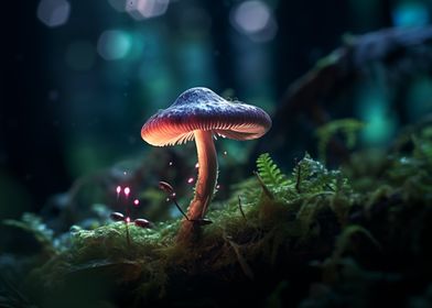 Cute spored mushroom